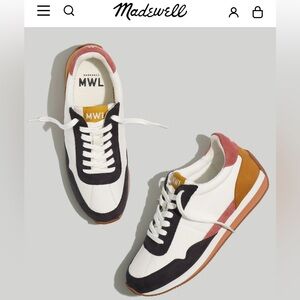 Madewell: League Sneakers in Washed Nubuck and Suede, SZ 8, color: vintage quart
